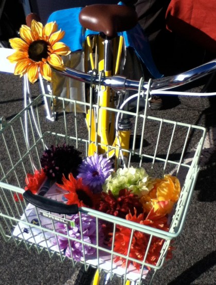 Basil flower basket and flowers from Daily Rider D.C.
