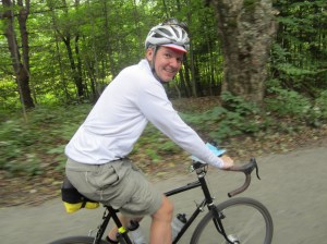 Bob and the Kogswell on the Deerfield Dirt Road Randonnee