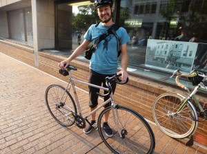 Chris and his Schwinn fixed gear