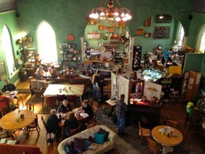 Scott, top left, receiving the divine