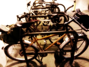 Inverted U racks, and a bike I admire