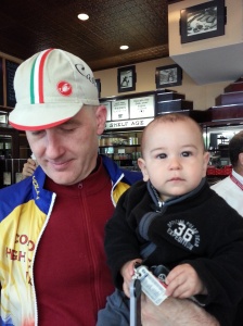 Baby Hugo. Friday Coffee Club's youngest member