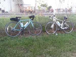 Bikes along the railroad tracks in Knoxville