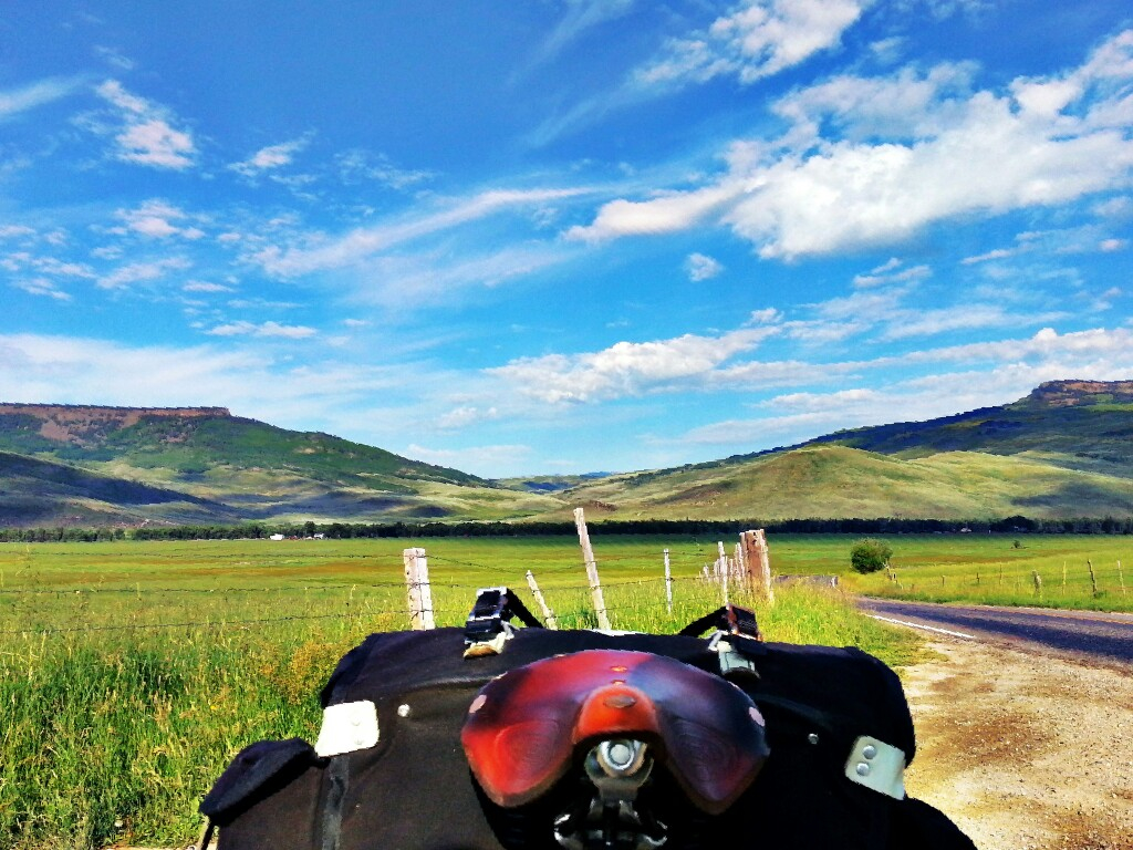 Brooks and Carradice outside Crested Butte