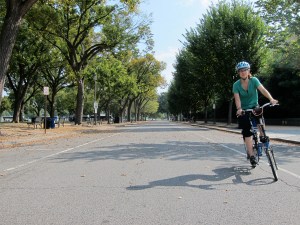 Bike Friday Tikit on the National Mall during the shutdown