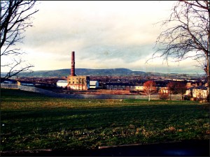 This is the brewery in my home town. Behind it are typical rows of terraced houses that are a staple of this part of the world. The hill in the background is Pendle Hill, the home of the Pendle Witches and the home of Carradice!