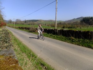 Sally on the Brompton