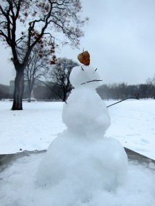 Disgruntled snowman