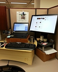 Standing desk setup