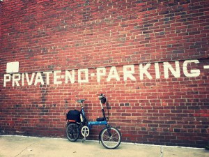 Private-No Parking. The Tikit takes a risk.