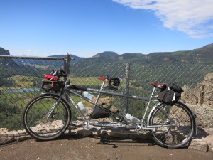 The Co-Motion tandem and overlook on Wolf Creek Pass