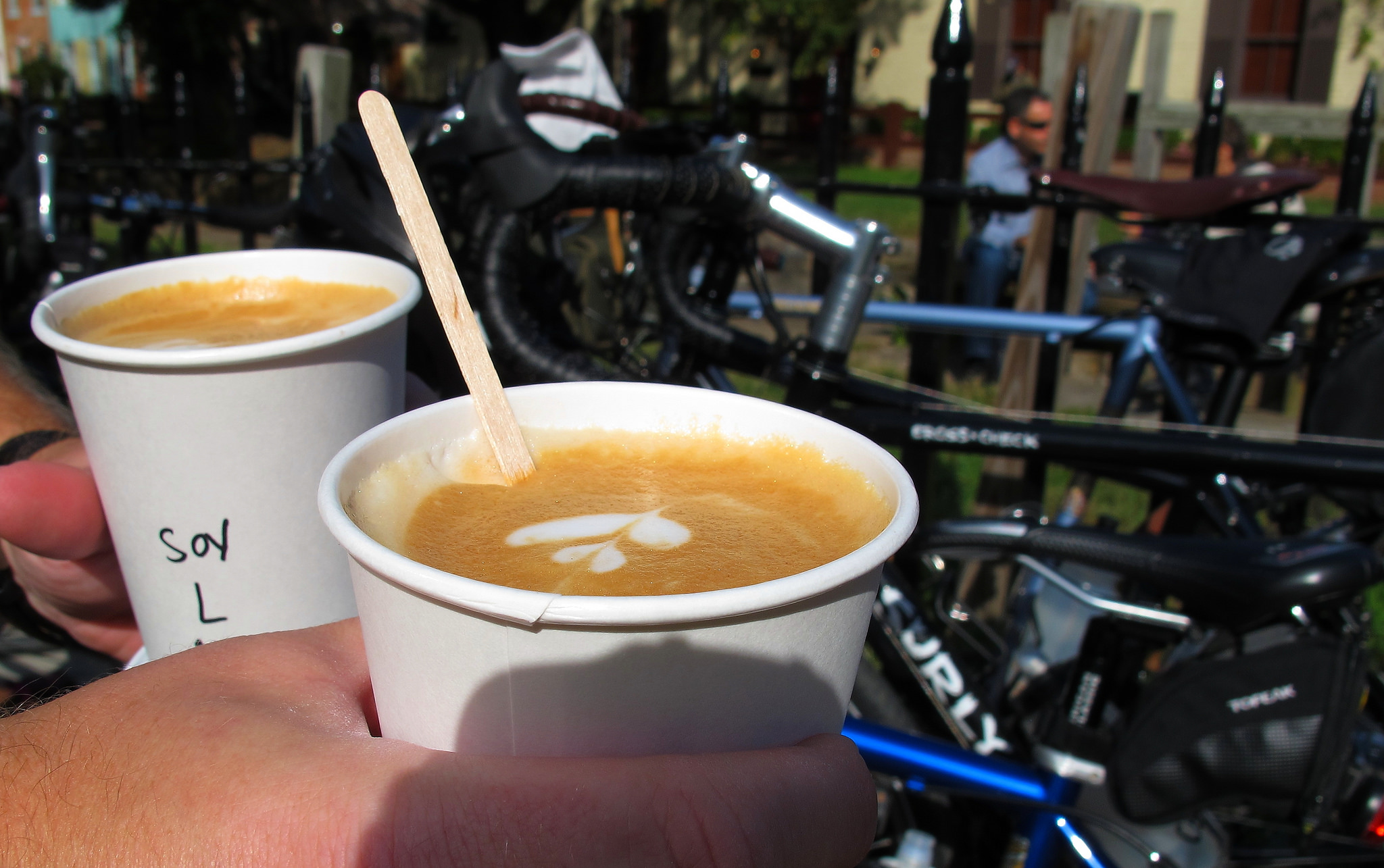 Bikes and coffee at Baked & Wired. MrTinDC