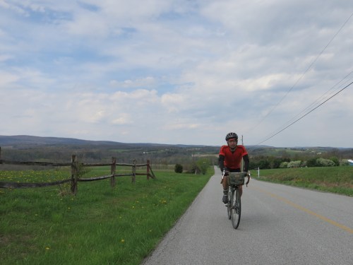 THIS hill. Matt on the D.C. Randonneurs 400K