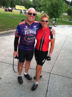 Lisa and brother on RAGBRAI