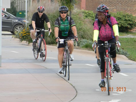 Riding in Tour de Troit