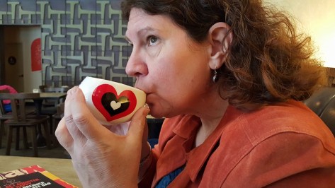 Coffee break on the commute!