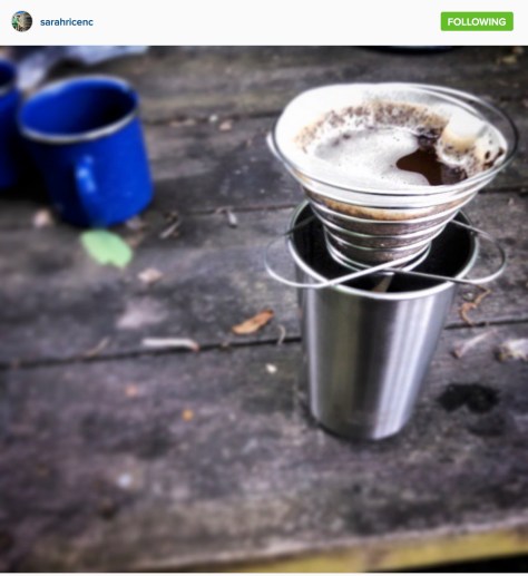Sarah Rice S on Instagram: “#coffeeoutside @counterculturecoffee nueva llusta. Bike camping in WV.”