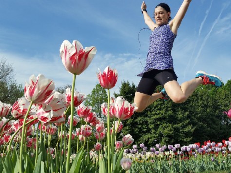 Jump for the tulips